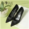 LESELE|Thin heels, high heels, leather, sexy single shoes, female | la7084