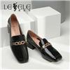 LESELE|One shoe, casual, medium and thick heel, Lefu shoes | la6467