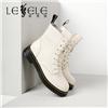 LESELE|萊思麗冬新款個性牛皮馬丁靴全新牛皮真皮橡膠大底LD6045