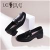 LESELE|萊思麗2022秋季新款時尚舒适粗跟時裝樂福鞋LC10498