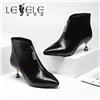 LESELE|萊思麗冬新款時尚蛇紋牛皮絨内裡耐磨底女靴LD7564