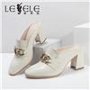 LESELE|萊思麗2022夏季新款優雅複古舒适牛皮時尚女涼鞋 LE7335