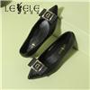 LESELE|Bow high heels, low heels, spring and summer pointy cat heels|LA7727