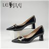 LESELE|萊思麗2021秋季新款複古英倫漆皮橡膠底時裝鞋MA90081