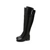 LESELE|Round-headed, square-heeled, thigh-high boots, LD9513