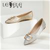 LESELE|Metal square button Sequin party all in one shoe|LA6546