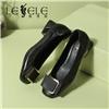 LESELE|Single shoes women's flat sole shallow mouth shoes low heel thick heel women's|la76573