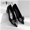 LESELE|Bowknot thin heel light mouth single pointed toe shoes | la6589