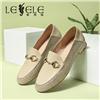 LESELE|Lefu shoes low heel comfortable British leather shoes women's single shoes|LA5446
