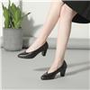 LESELE|Women's thick heel new Korean style all-around square head single shoes|LA5589