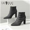 LESELE|萊思麗冬新款絲綢羊皮橡膠底絨面短靴LD7688
