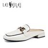 LESELE|萊思麗2022夏季新款時尚優雅潮流羊皮橡膠底女式涼鞋 LE7932