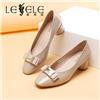 LESELE|Soft single shoes wine red patent leather with skirt|LA5848