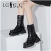 LESELE|萊思麗冬新款時尚修長全新牛皮耐磨橡膠底女士長靴LD6794