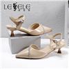 LESELE|萊思麗2022夏季新款優雅珍珠鏈時尚高跟女式涼鞋 LE7817