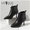 LESELE|莱思丽冬新款牛皮耐磨橡胶底女款靴LD6545