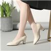 LESELE|Women's thick heel new Korean style all-around square head single shoes|LA5589