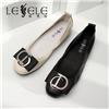 LESELE|Soft soled women's shoes comfortable flat heel leather women's shoes  la6402