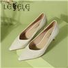 LESELE|Chinese single shoes European and American white shallow mouth women's shoes | la7097