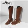 LESELE|莱思丽冬季新款复古长筒骑士靴 LD7964