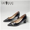 LESELE|萊思麗2021秋季新款複古英倫漆皮橡膠底時裝鞋MA90081