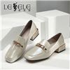 LESELE|One shoe, casual, medium and thick heel, Lefu shoes | la6467