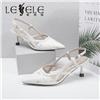 LESELE|萊思麗2022夏季新款時尚尖頭環邊镂空高跟女涼鞋 LB6715