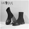 LESELE|萊思麗冬季新款真皮女靴 中跟襪靴 LD7245