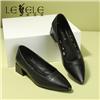 LESELE|Shallow mouth leather women's single shoes low heel | la6943