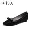 LESELE|Pointed flat shoes single shoes female lc6216