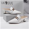 LESELE|萊思麗2022夏季新款時尚牛皮橡膠女式涼鞋 LE8505