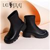 LESELE|萊思麗2022冬季新款時尚百搭厚底中筒裸靴LD10485
