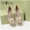LESELE|Square button European and American style all-around single shoe female | ma9074
