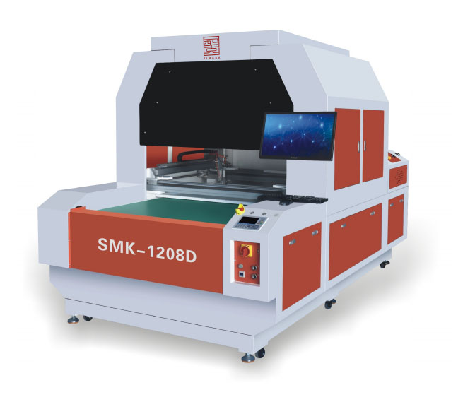 Smk-1208d automatic intelligent double head line drawing machine