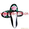 千层底花牡丹方口鞋图片