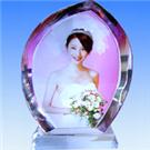 新月水晶彩像耗材,水晶彩像半成品图片
