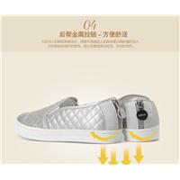 Geox真皮休闲女鞋一脚蹬女鞋图片