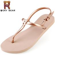 ROCKY BEAR/洛克熊夏季2016新款百搭凉鞋女夏平底韩国学生简约 W23图片