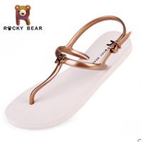 ROCKY BEAR/洛克熊夏季2016新款百搭凉鞋女夏平底韩国学生简约 W23图片