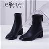 LESELE|莱思丽2022冬新款时尚优雅舒适短筒粗跟女靴LD10429图片