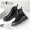 LESELE|莱思丽冬季新款百搭英伦风系带粗高跟短靴 LD7608图片