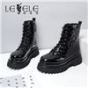LESELE| 莱思丽新款 真皮系带粗跟短靴 LD6795图片