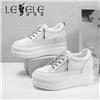 LESELE|莱思丽2022春季新款牛皮增高橡胶底小白鞋LA7746图片