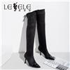 LESELE|莱思丽冬季新款高跟尖头显瘦过膝弹力长靴 LD7359图片