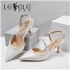 LESELE|莱思丽2022夏季新款尖头优雅舒适牛皮时尚女凉鞋 LE7489图片