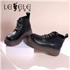 LESELE|莱思丽2022冬季新款时尚潮流百搭系带厚底短靴LD10461图片