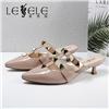 LESELE|莱思丽2022夏季新款尖头优雅舒适牛皮时尚女凉鞋 LE7611图片