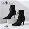 LESELE|莱思丽冬季新款百搭尖头细高跟瘦瘦靴及踝靴 LD7357图片