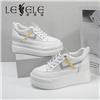 LESELE|莱思丽2022春季新款牛皮增高橡胶底小白鞋LA7746图片