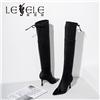 LESELE|莱思丽冬季新款高跟尖头显瘦过膝弹力长靴 LD7359图片